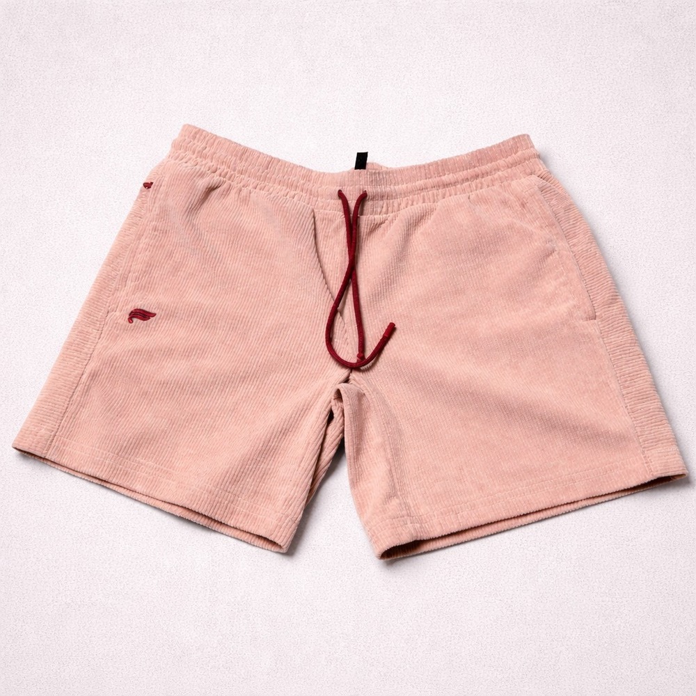 Fabletics Womens Ribbed Lounge Shorts M Blush Pink Elastic Waist